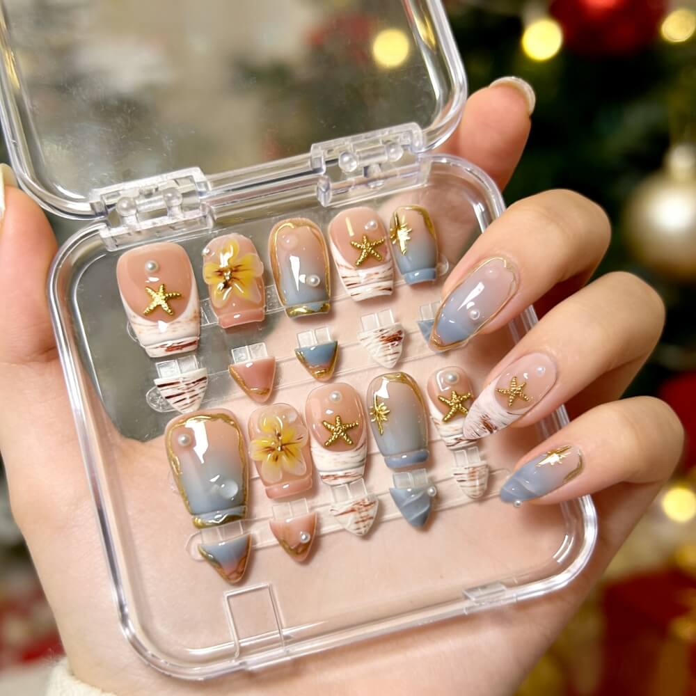 Silk Shore 2-in-1 Style Adjustable Length Press-on Nails – Vivisili