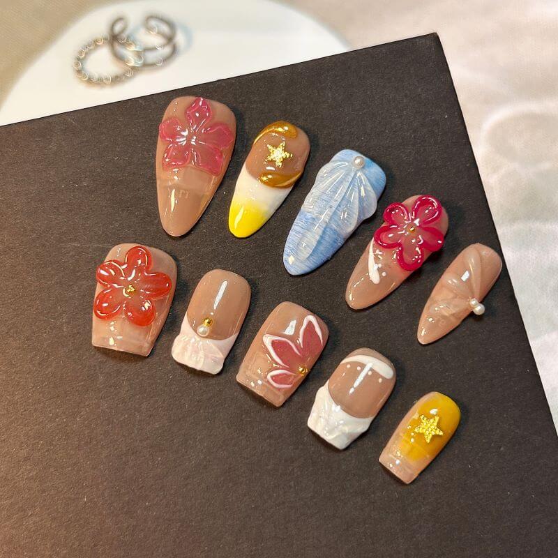 Detachable Clip On 2-in-1 Style Press-on nails