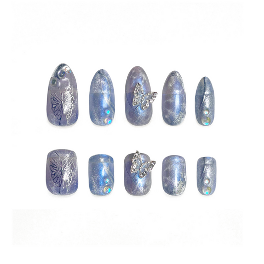 Butterfly's Curse Detachable Clip-on Nails