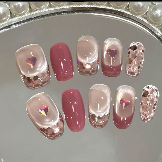 French Kiss Cat-Eye French Press-On Nails