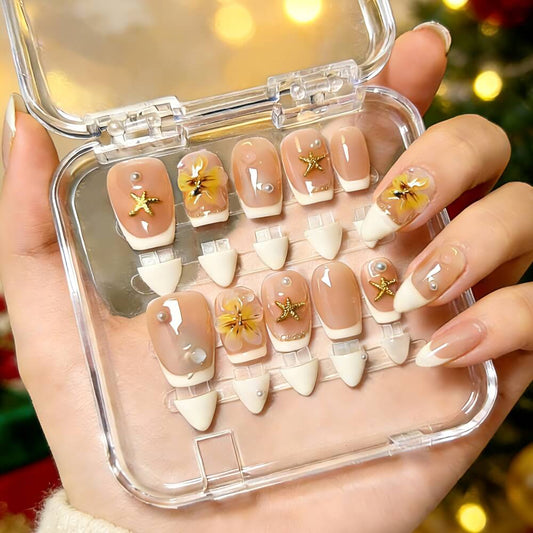 Blossom French 2-in-1 Style Adjustable Length Press-on Nails