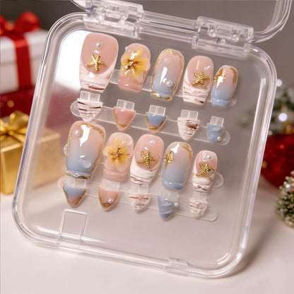 Silk Shore 2-in-1 Style Adjustable Length Press-on Nails