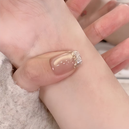 Champagne Mirage Cat-Eye French Press-On Nails