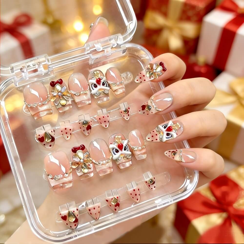 Gilded Leopard Adjustable Length Press-on Nails