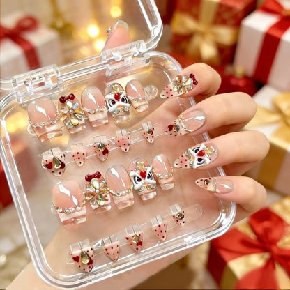 Gilded Leopard Adjustable Length Press-on Nails