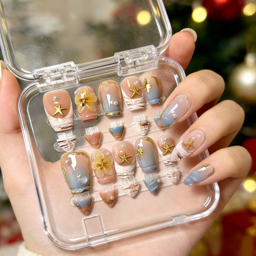 Silk Shore 2-in-1 Style Adjustable Length Press-on Nails