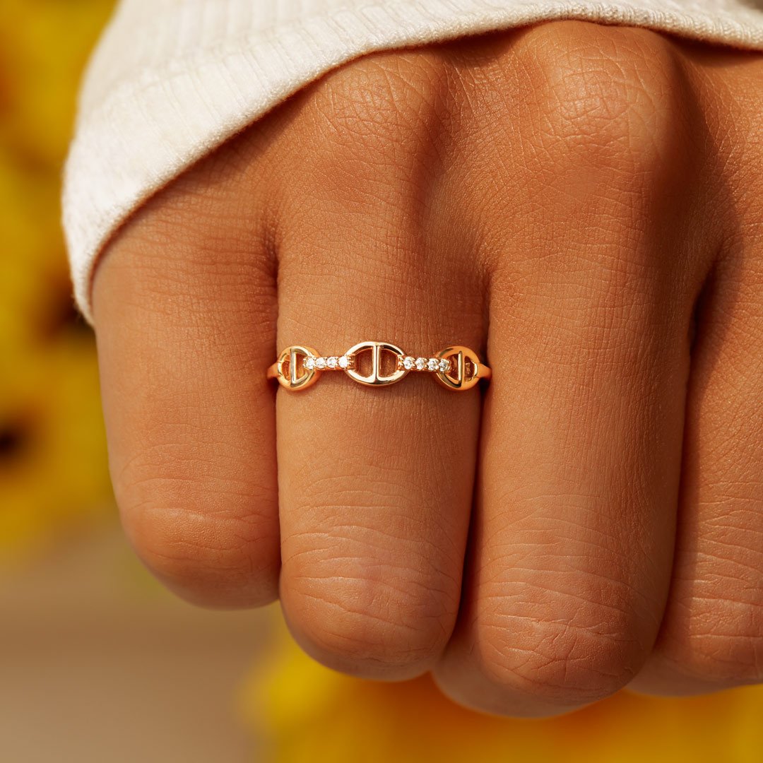 Forever Linked Together Chain Link Ring